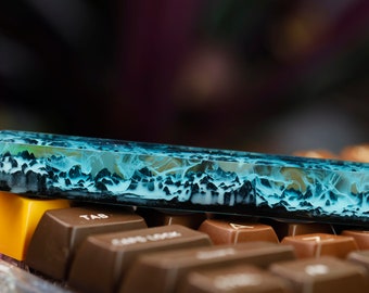 Eternal Ice Mountain Spacebar Artisan Keycap, Custom Keycaps, Cherry MX Keycaps, Artisan Keycaps, Spacebar Custom Keycap