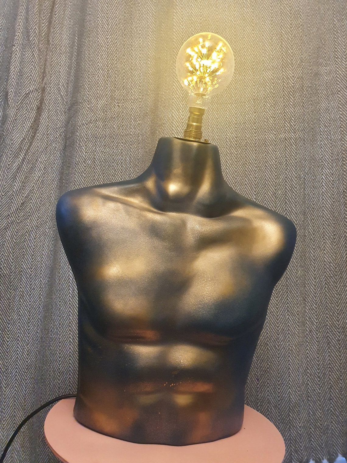 SOLD Male mannequin torso lamp Etsy