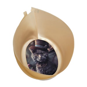 hat liner - luxurious satin silky feel - cat