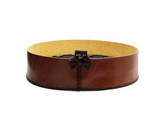 Custom sewed to size Brown Sweatband for Hat    - Premium Quality Leather - Alpines Steinschaf