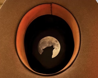 Juego de 3 forros de satén para amantes de los sombreros - Aullido de lobo