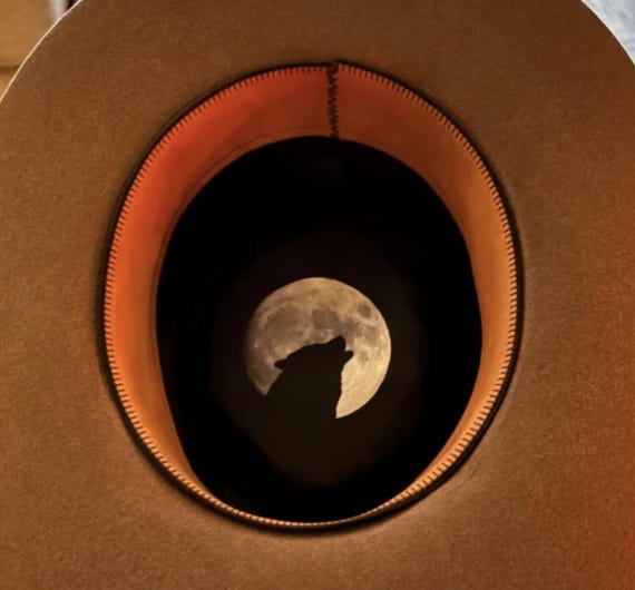 Set of 3 Satin Liners for hat lovers -  Wolf Howling