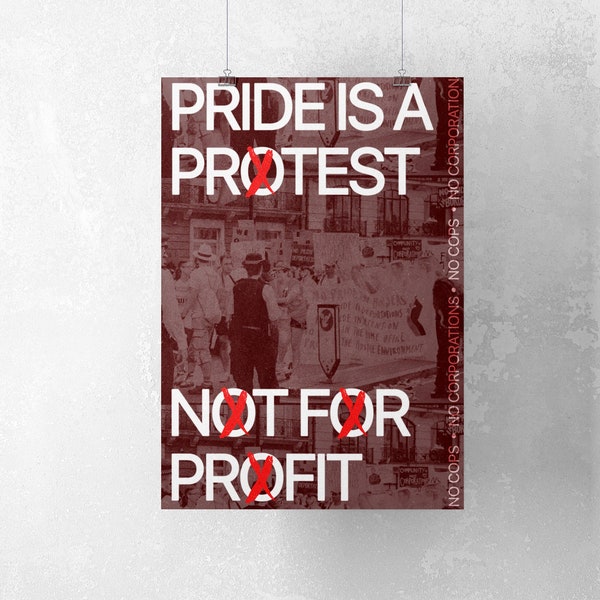 PRIDE IS A PROTEST - A4/A5 Poster