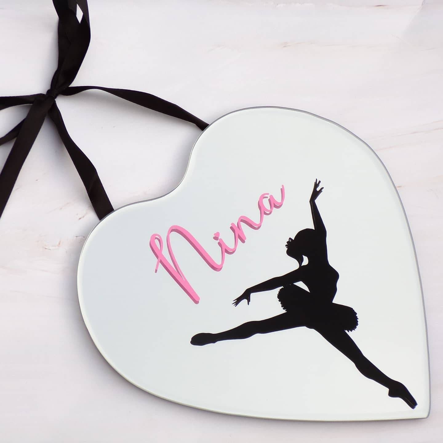 Personalised dance ballerina hanging mirror perfect for any Etsy
