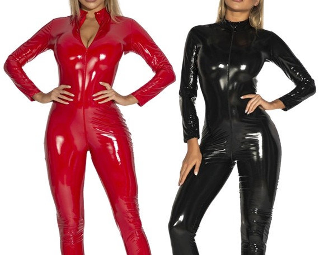 Latex Catsuit for Women Latex Bodysuit Women Latex Catsuit Women PVC ...