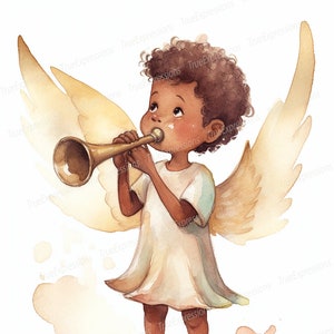 Messager Angel Boy, AI Art, chrétien, foi, ailes, ange, noir, ailes, homme, garçon, numérique téléchargeable, téléchargement PNG instantané