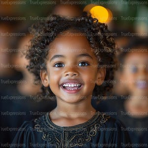 Kirchenmädchen, AI Art, Christian, Glaube, schwarzes Mädchen, Chor, Kirche, Kinder, Bibel, digital herunterladbar, Instant PNG Download