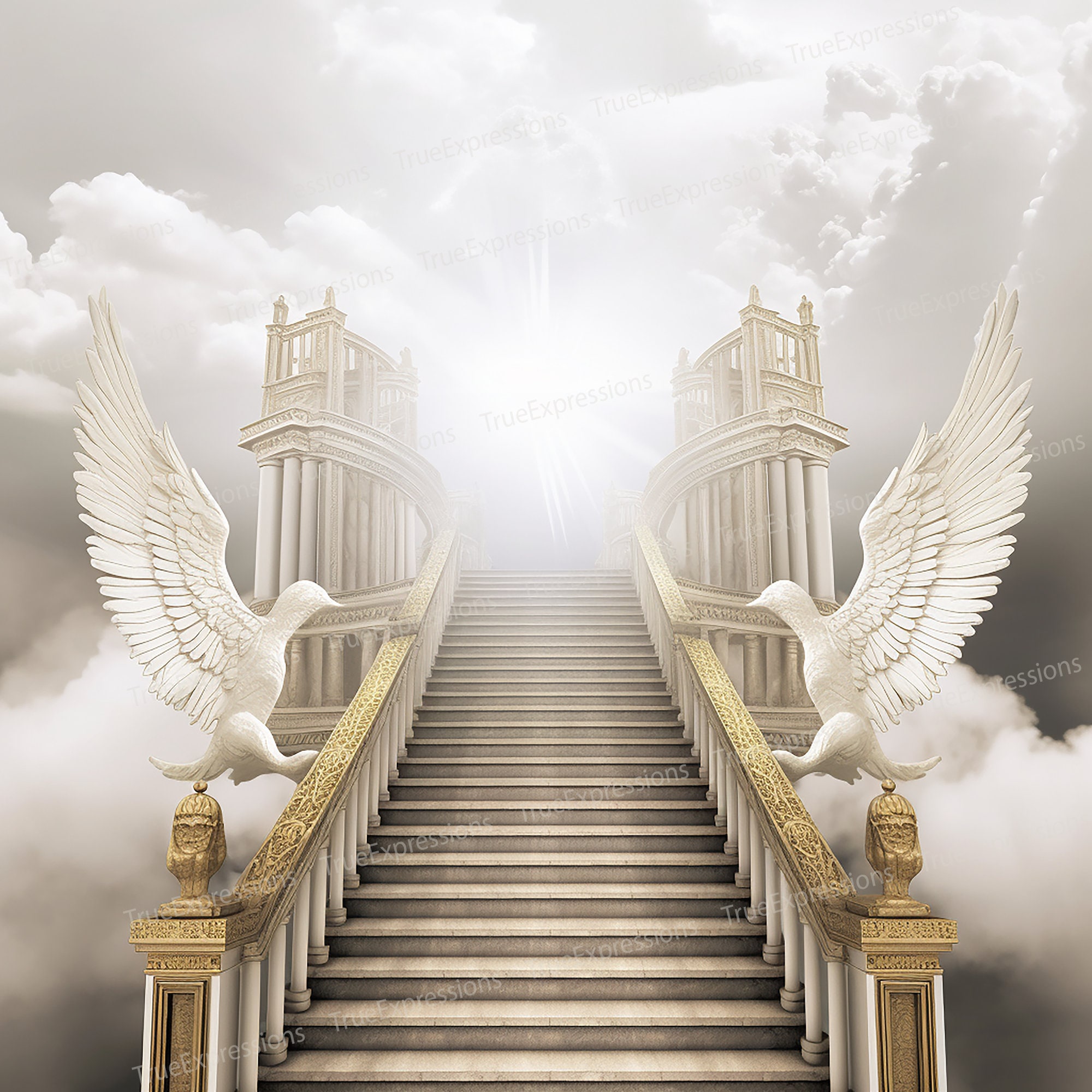 Stairway To Heaven - Angel Wings Welcome to Heaven | Photographic Print