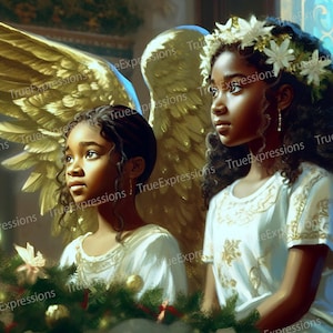 Engel Mädchen, AI Art, Christlich, Glaube, Weihnachten Engel schwarz, Flügel weiblich, Mädchen, Kerze, digital herunterladbar, sofortiger PNG Download