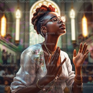 In the Spirit II Printable AI, Christian, Faith, Church, Digital Downloadable, Spiritual, Shouting Instant PNG Download