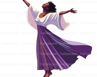 Praise Dancer PNG: Christian Church Art Transparent (Digital Download)