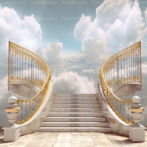 Homecoming III, AI Art, Christian, Faith, Funérailles, Gates, Gold, Heaven, Memorial, Sympathy, Digital Downloadable, Instant PNG Download