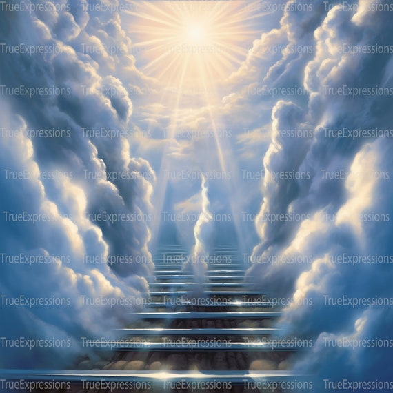 Heaven Background 8 PNG Memorial Background Stairs to Heaven