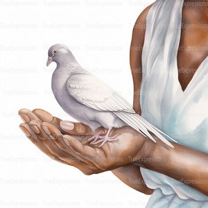 Peace Dove II Printable AI, Christian, Faith, Church, Digital Downloadable, Praise Dance, Singing, Instant PNG Download