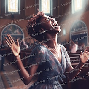 Shout It Out Printable AI, Christian, Faith, Church, Digital Downloadable, Spiritual, Shouting Instant PNG Download