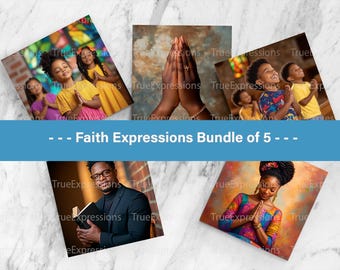 Faith Expressions AI Art Bundle: Christian Faith PNG (Digital Download)