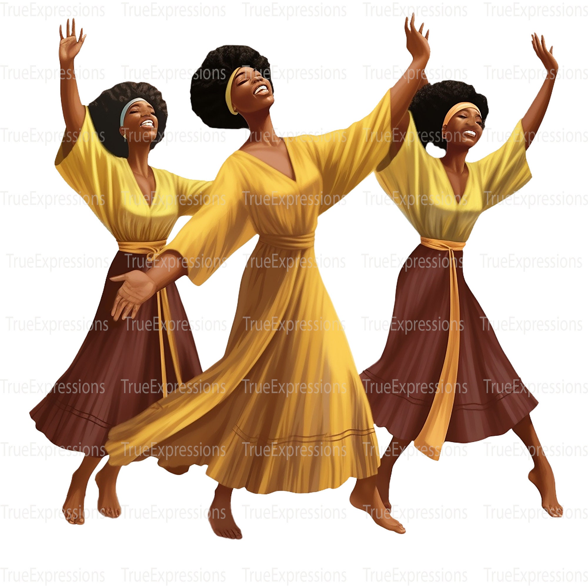 Church Praise Dance Clipart