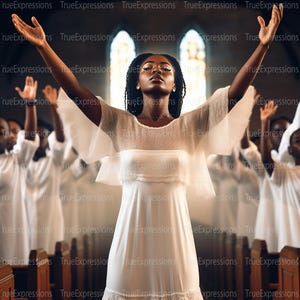 Total Praise, Printable AI, Christian, Faith, Church, Digital Downloadable, Praise Dance, Worship, Singing, Instant PNG Download