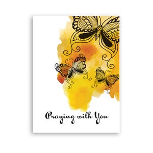 Butterfly Sympathy Card: Praying For You (PDF Download)