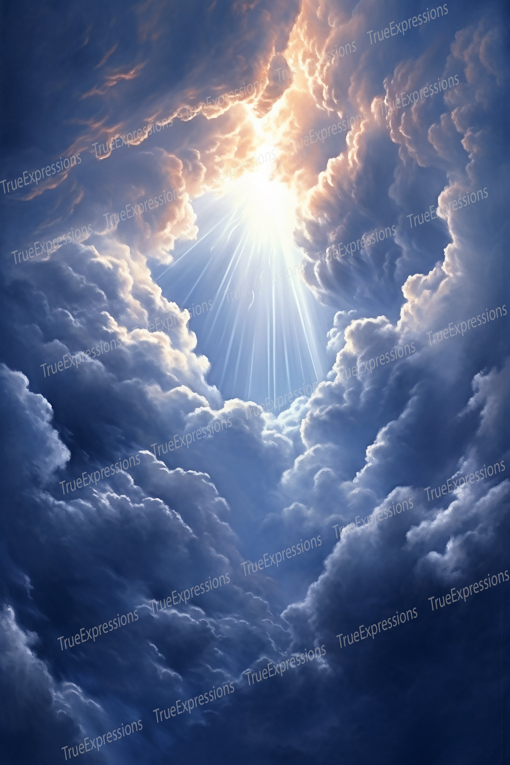 Heavenly Background XIII AI Art Christian Funeral Clouds - Etsy