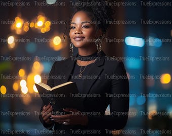 AI Art: Young Woman Praying - Christian PNG (Digital Download)