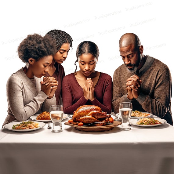 Black Family Dinner Clip Art