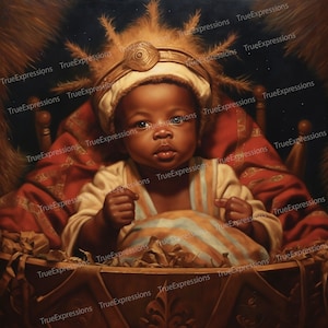 Il Re Bambino, Cristiano, Fede, Natale, Gesù, Gesù Bambino, Re Gesù, Cristo, Digitale Scaricabile, Arte AI, Download PNG