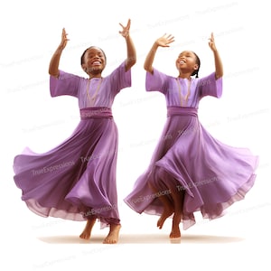Alabanza púrpura II, AI imprimible, cristiano, fe, iglesia, descarga digital, danza de alabanza, canto, descarga PNG instantánea