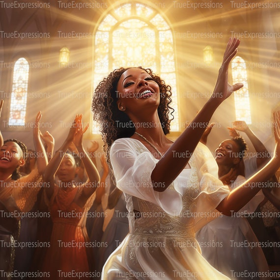 High Praises, AI, Christian, Faith, Church, Digital Downloadable,  Spiritual, Shouting Instant PNG Download - Etsy