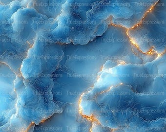 Elegant Blue Marble Memorial Background - AI Art (PNG Download)