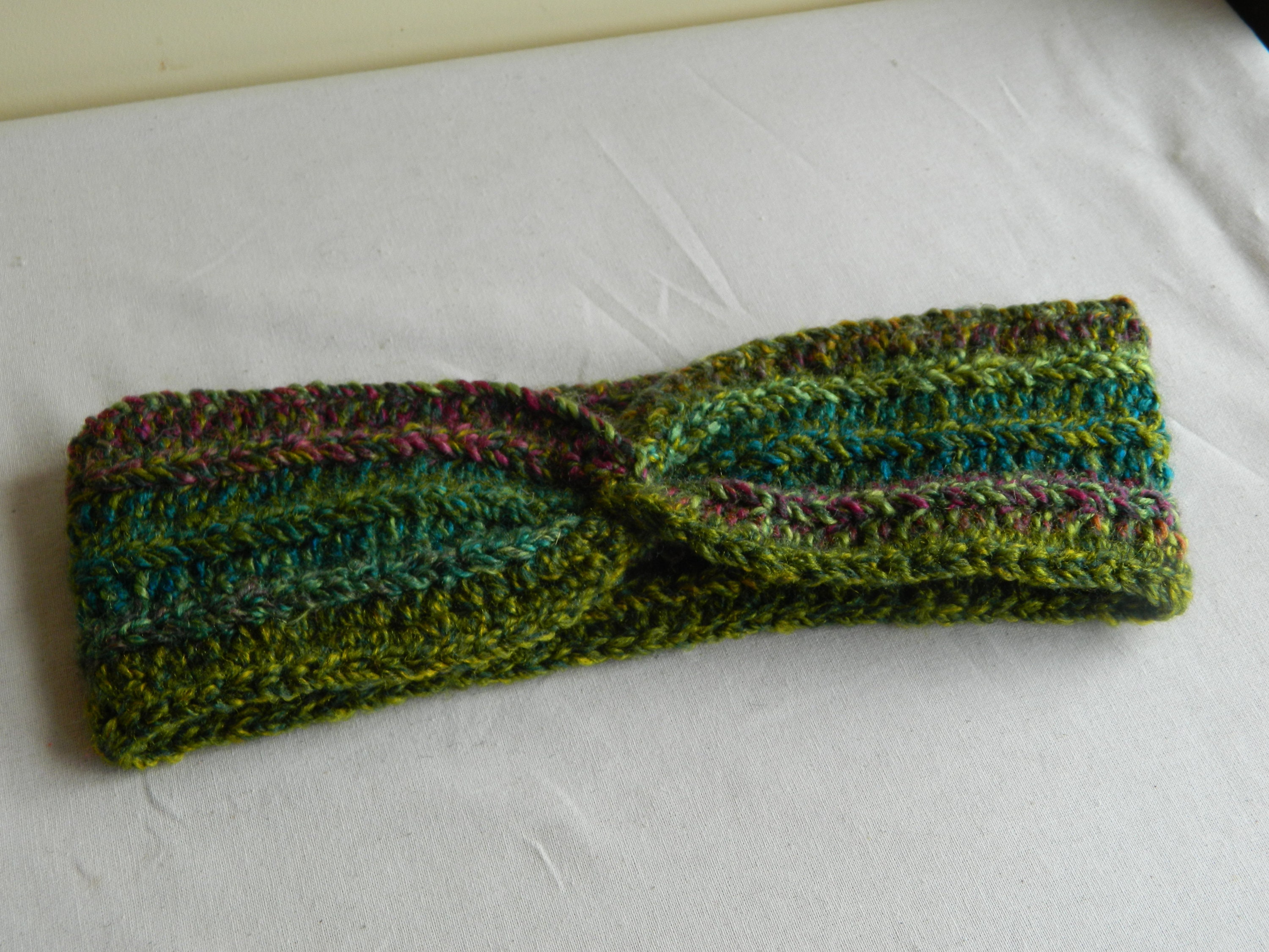 Twist Headband Crochet Headband Ear Warmer Green Ear Muffs Etsy UK