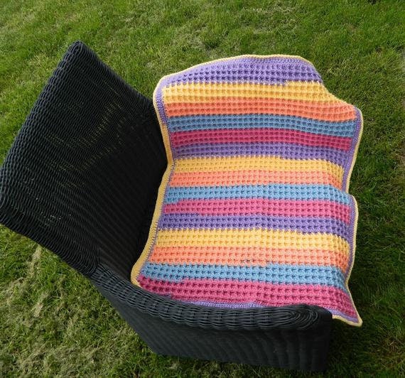 Crochet de Couverture Pour Bébé, Cadeaux Nouveau-Né, Cadeau Douche Lit Landau, , Housse Poussette, T