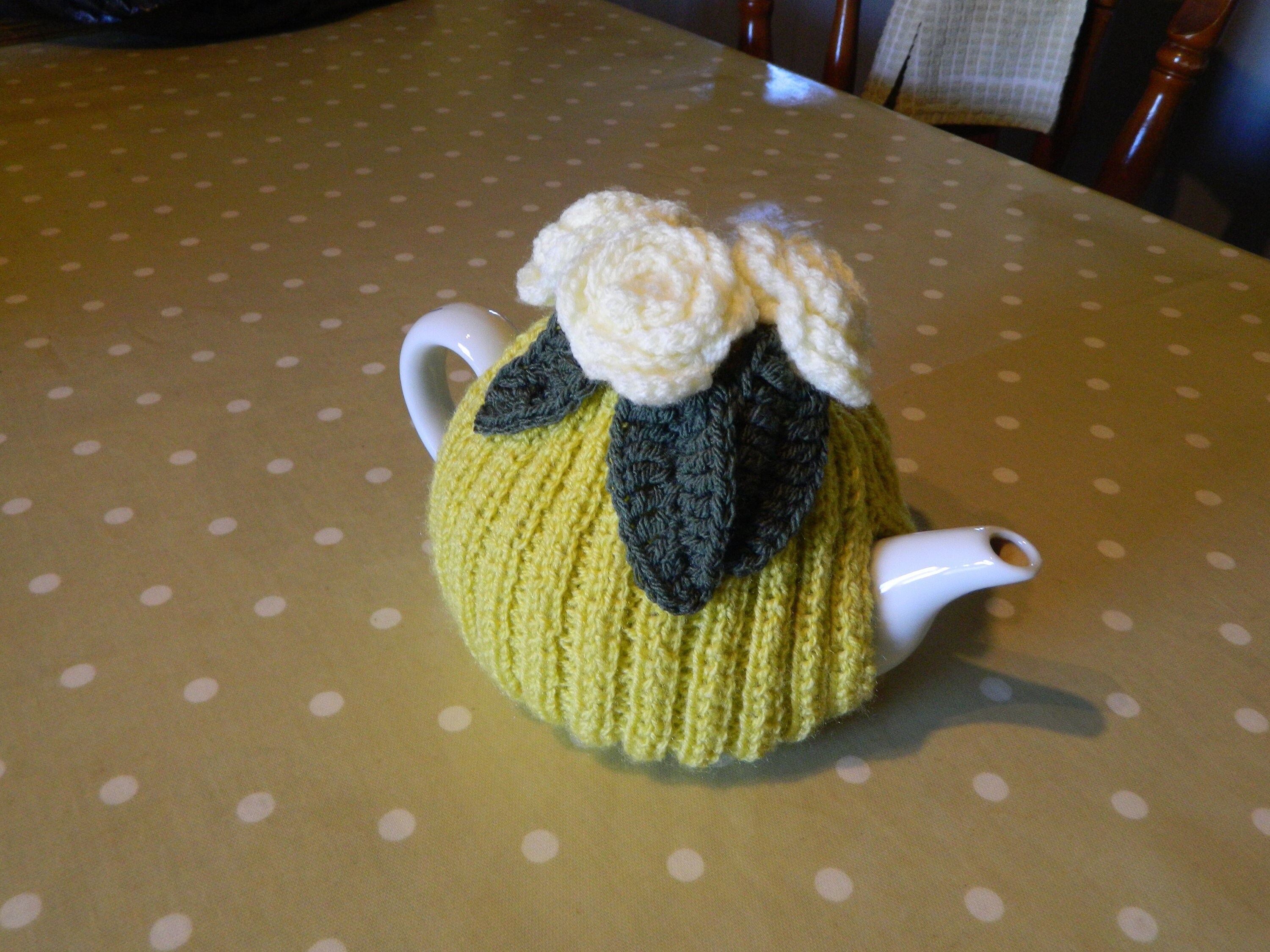 Cottagecore Cuisine, Thé Tricoté Confortable, Cadeaux de Fleurs, Cadeau Tricoté, Pour Grand-Mère, Co