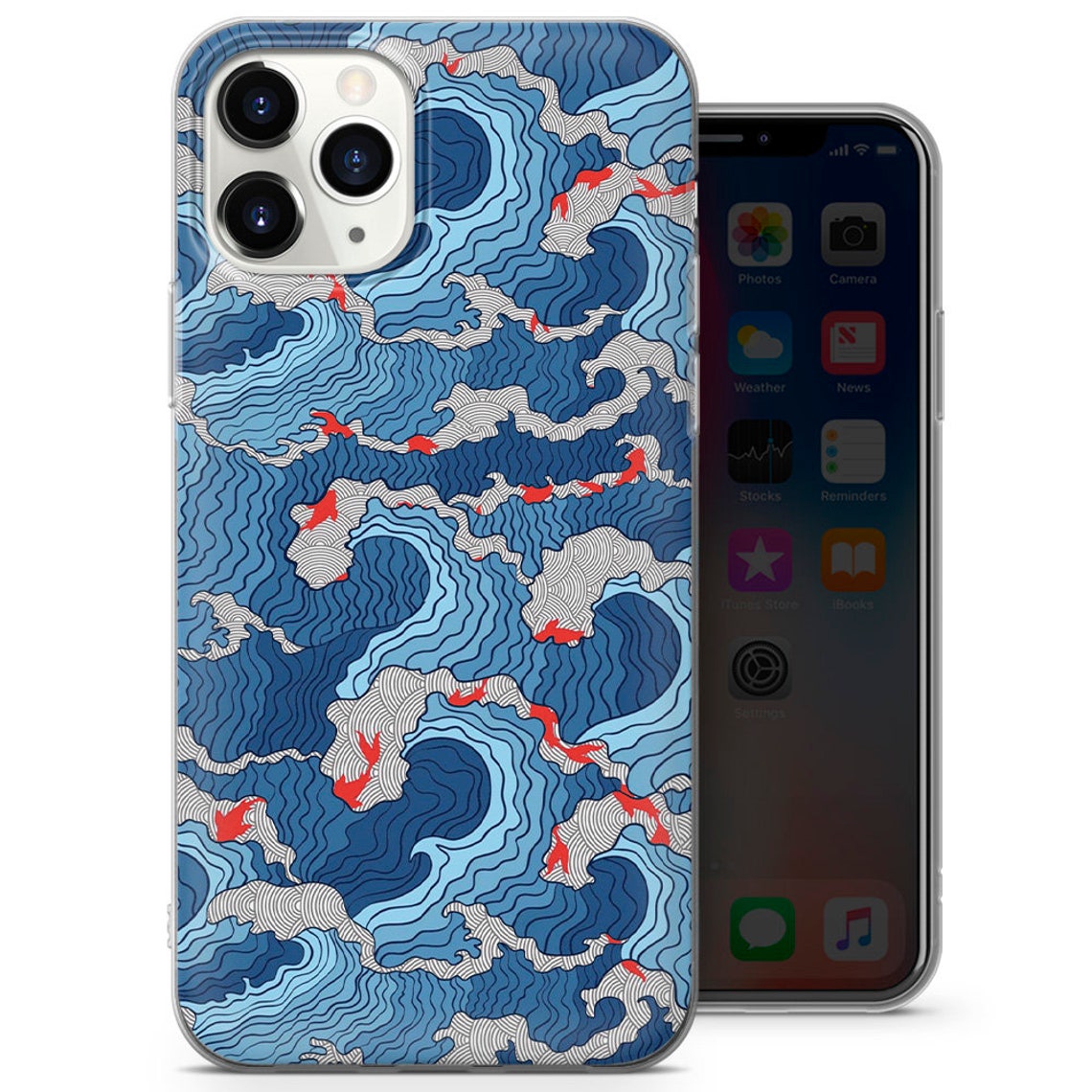 Japanese Art Phone Case Great Wave Kanagawa Cover for iPhone Etsy