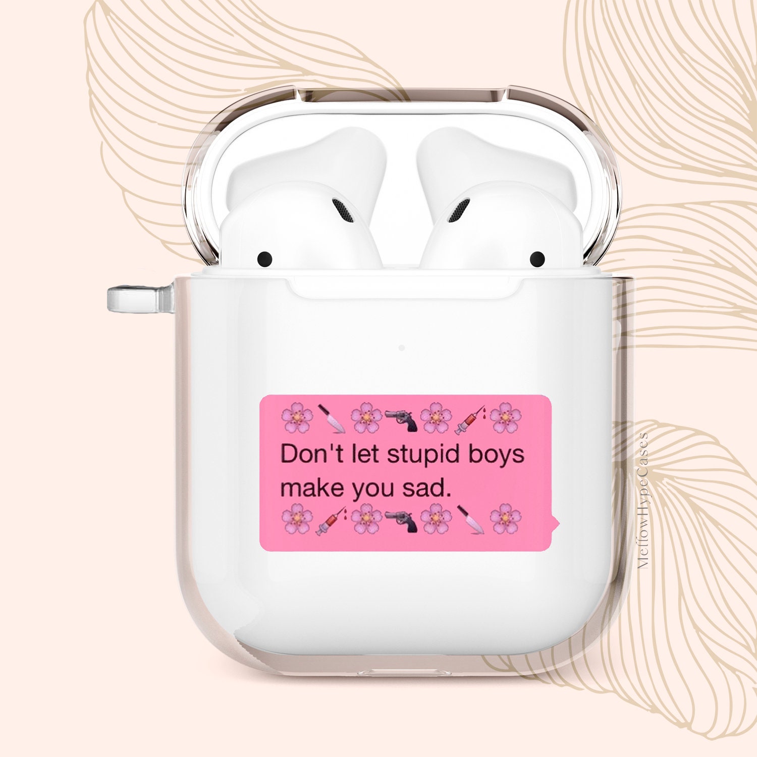 Baddie Girl Quote Airpods Case Clear Silicone Cover Apple Etsy