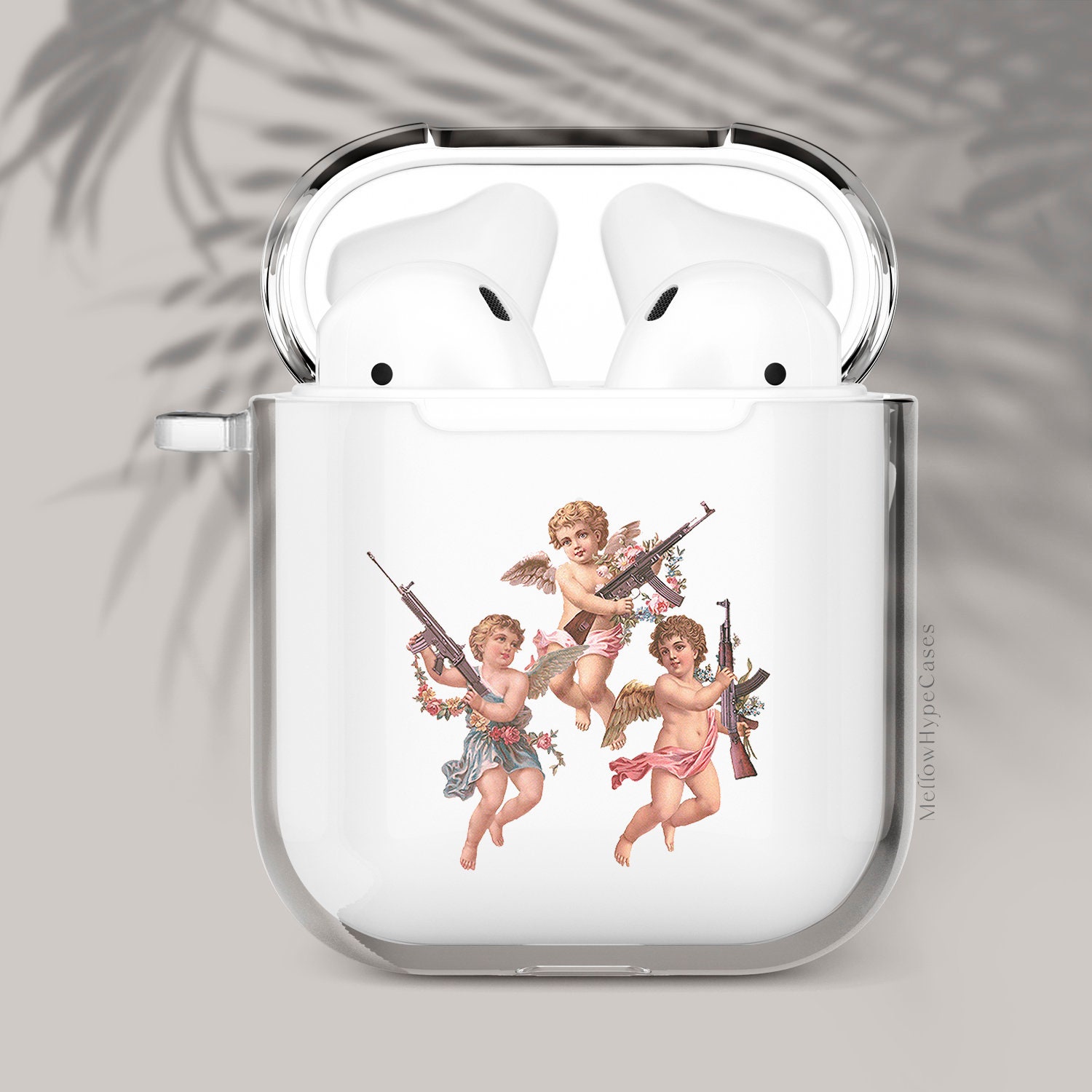 Angel Gun Airpods Case Clear Silicone 