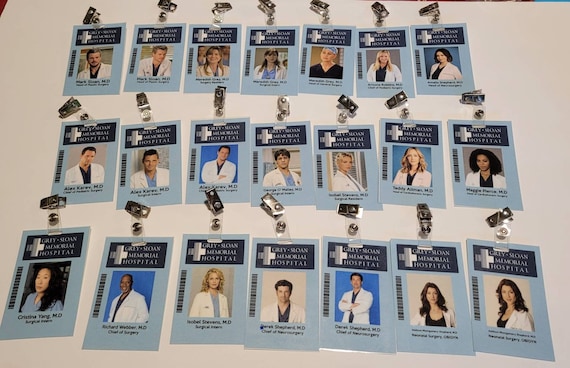 Grey's Anatomy ID Badges sold Separately 