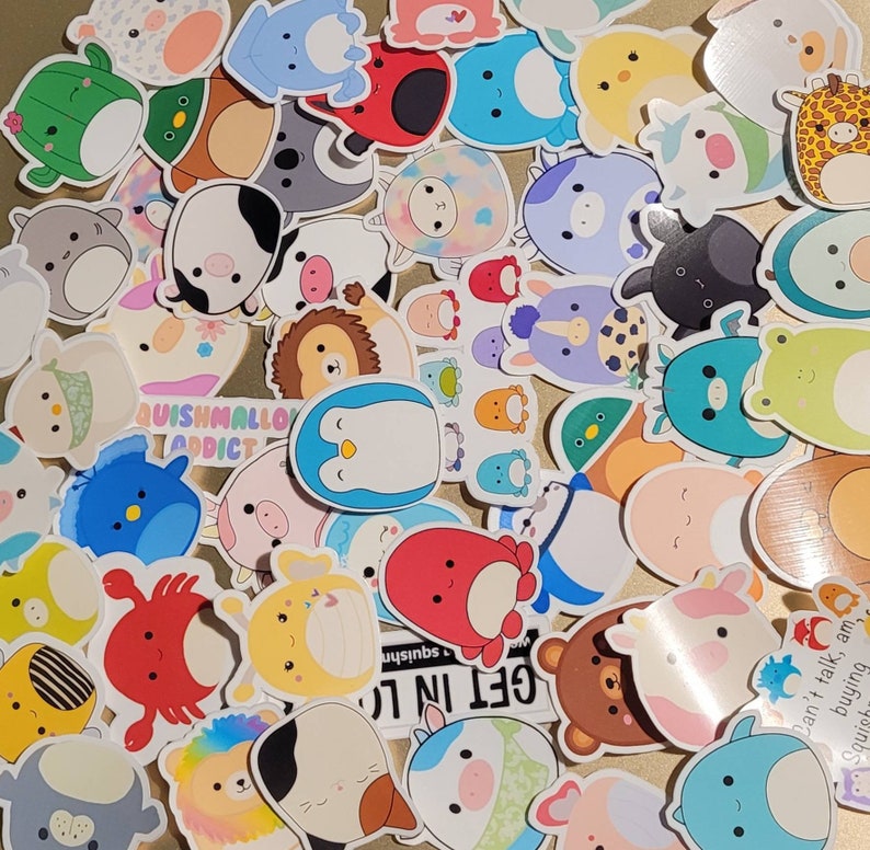 Squishmallows stickers: different mystery bundle size 