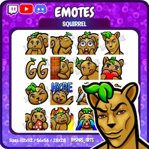 Squirrel Emotes for Twitch and Discord