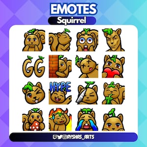 Squirrel Emotes for Twitch and Discord
