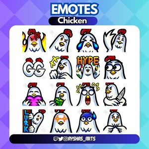 Chicken Emotes for Twitch and Discord