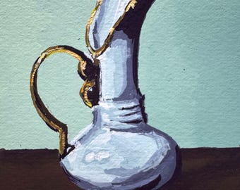 Gouache Painting | Original Painting | Tiny Art | Original Art | Still Life