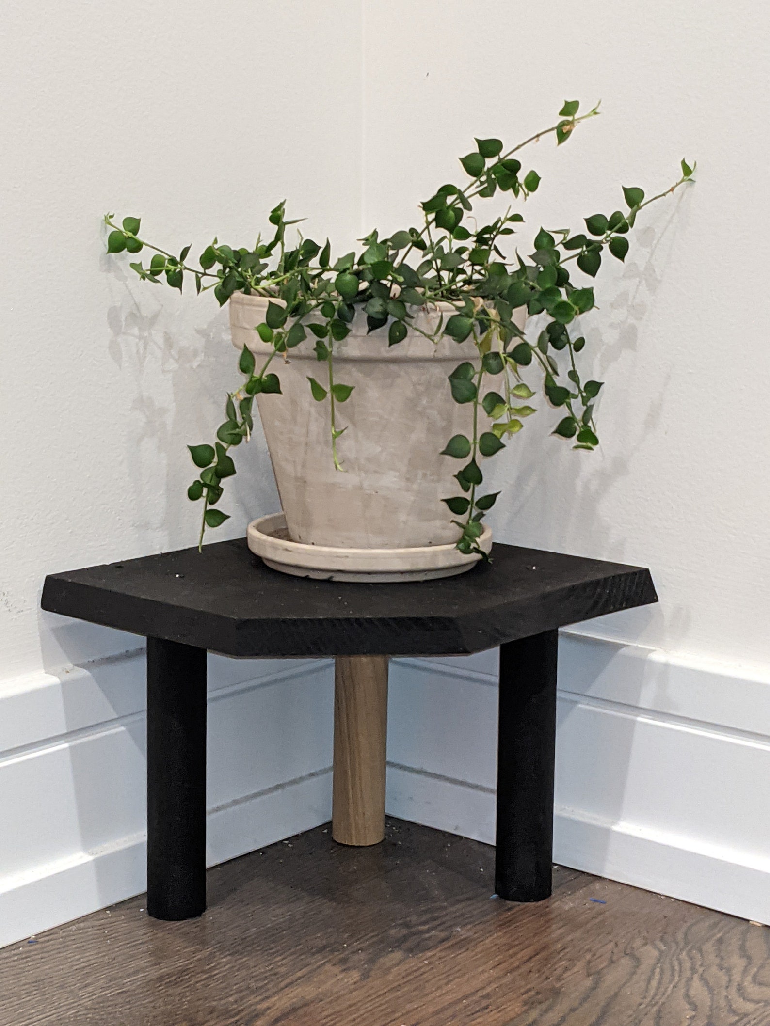 Trendy Three Legged Wooden Plant Stand Side Table Mini Etsy