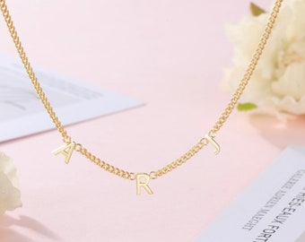 Dainty Initials Monogram Necklace.