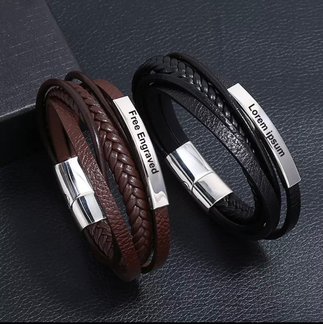 ブレスレット LANARCHIVE engraved ball bracelet engraved_bracelets_-