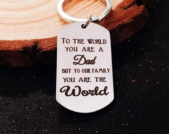 Father's Day Gift | Engraved Key Chain for Dads |