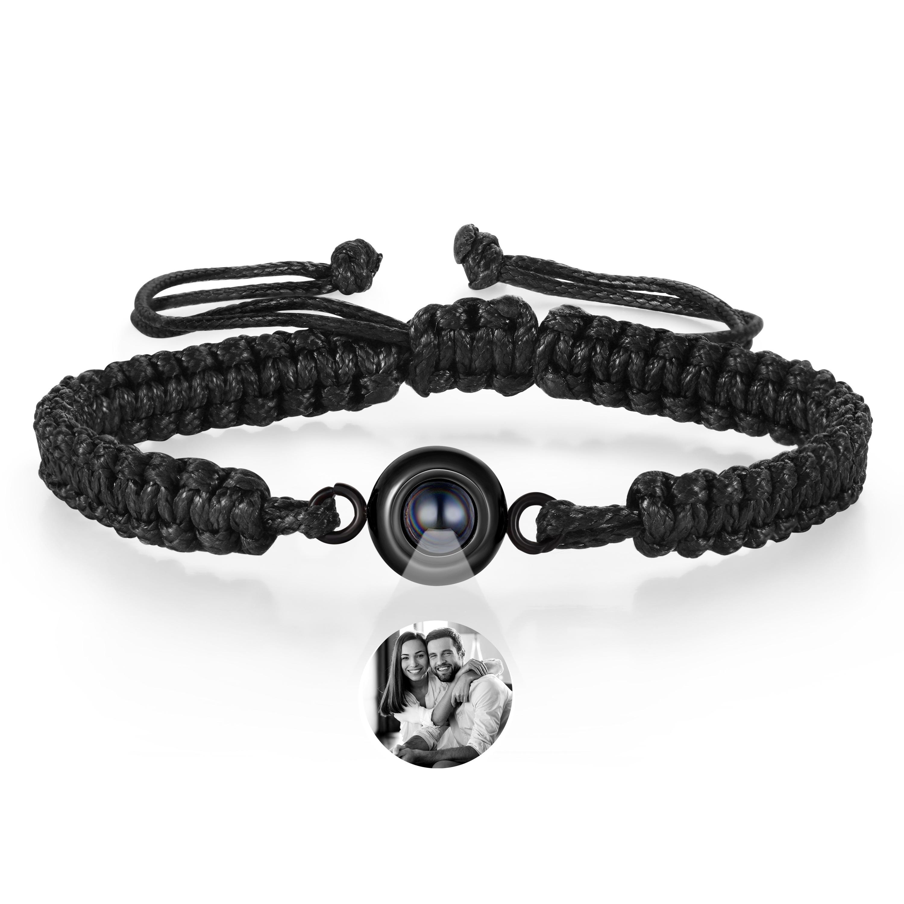 thumbnail image 2 of Personalized Circle Projection Bracelet Custom Photo Jewelry 2 of 14
