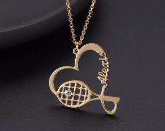 Tennis necklace with name deals
