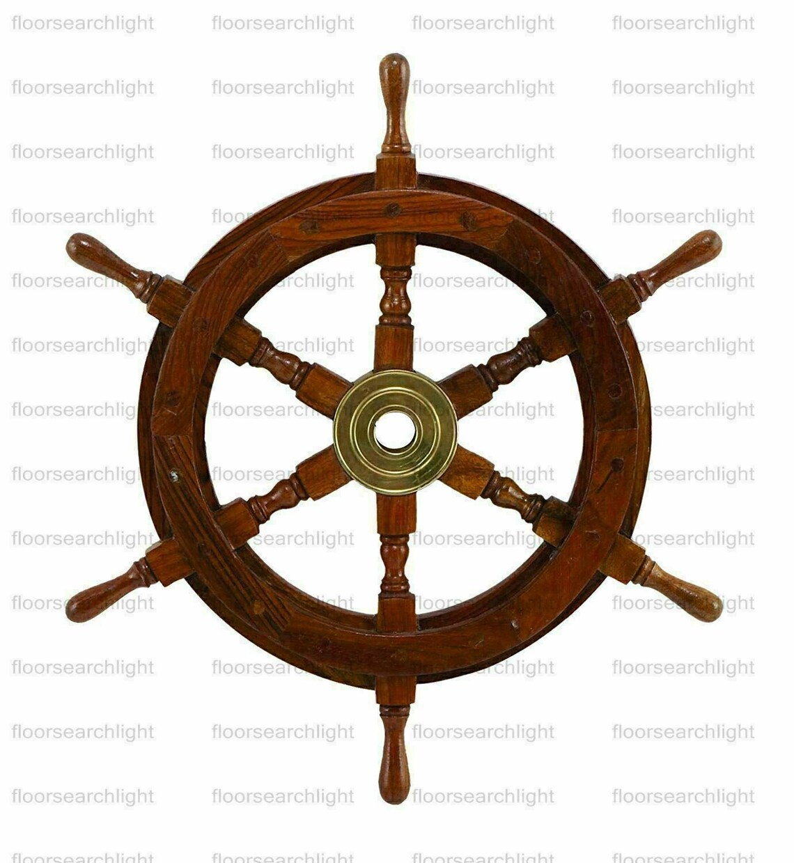 18'' Ship Wheel Wooden Steering Wheel Captain Boat Etsy