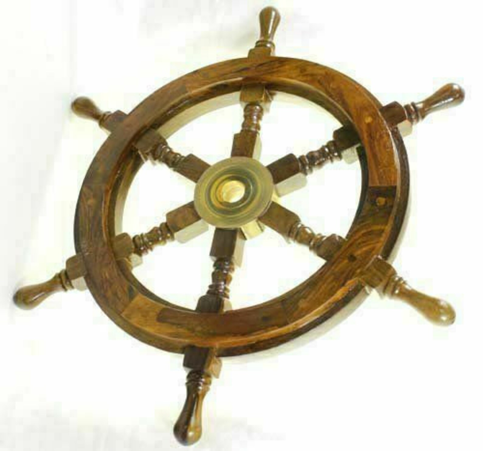 18'' Ship Wheel Wooden Steering Wheel Captain Boat Etsy